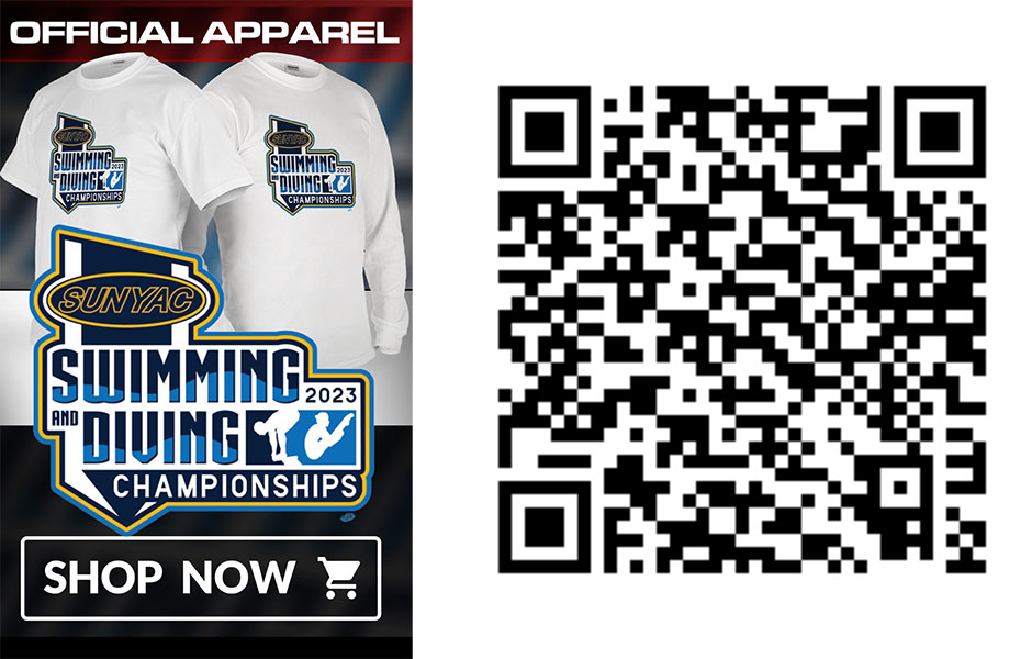 Official 2023 SUNYAC Swimming & Diving Championship Apparel Available