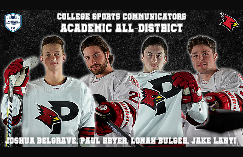 Belgrave, Bryer, Bulger, and Lanyi Earn CSC Academic All-District Honors for Plattsburgh Men's Ice Hockey