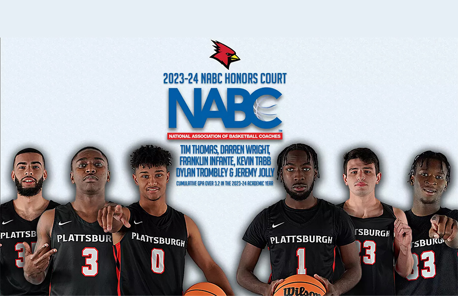 Six Plattsburgh Men&rsquo;s Basketball Players Named to 2023-24 NABC Honors Court