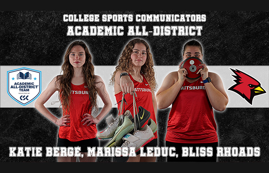 Plattsburgh's Berg&eacute;, LeDuc, and Rhoads Each Earn CSC Academic All-District Women's Track and Field Honors