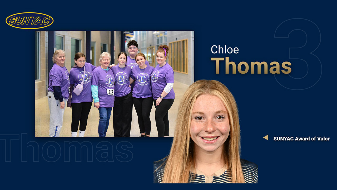 Chloe Thomas to Receive SUNYAC Award of Valor June 3