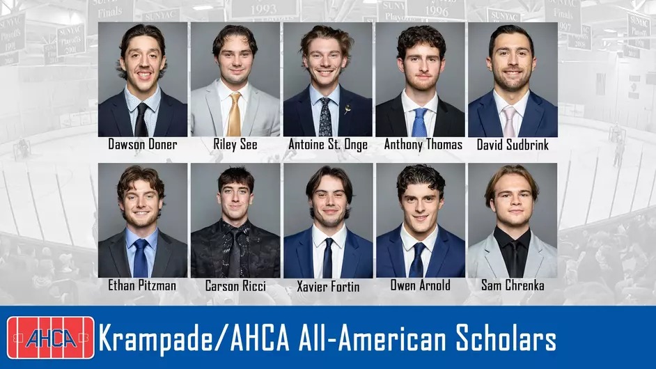 Ten Fredonia Student-Athletes named ACHA All American Scholars