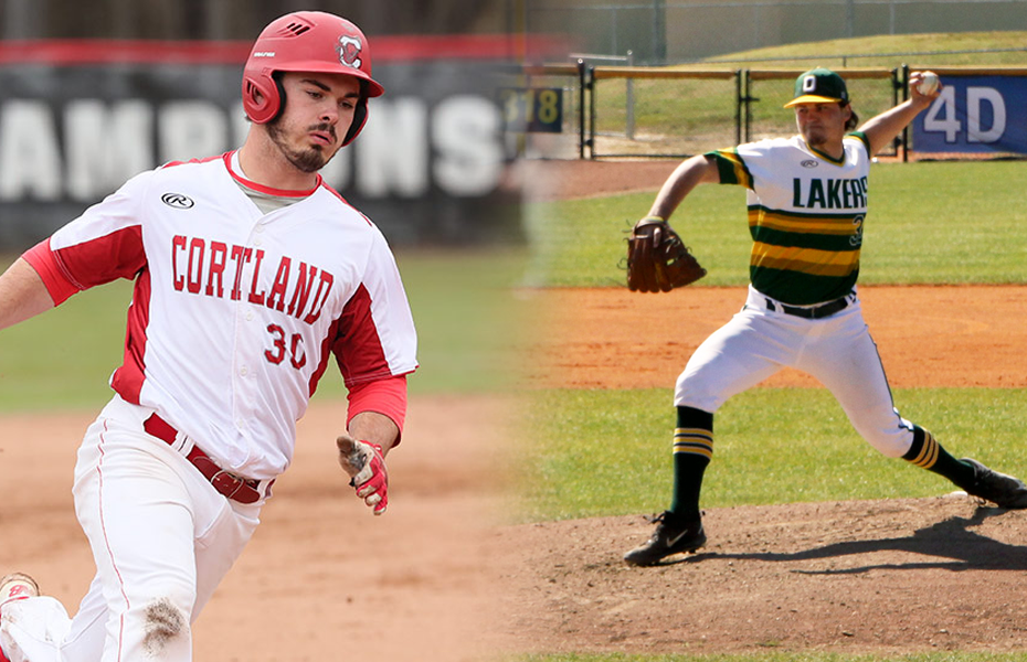 Cortland and Oswego take home final SUNYAC baseball weekly awards of season