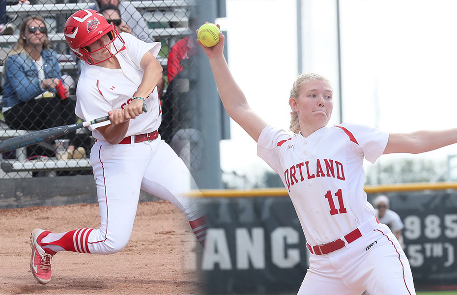 Cortland's Cuttita and Kane picked Softball Athletes of the Week