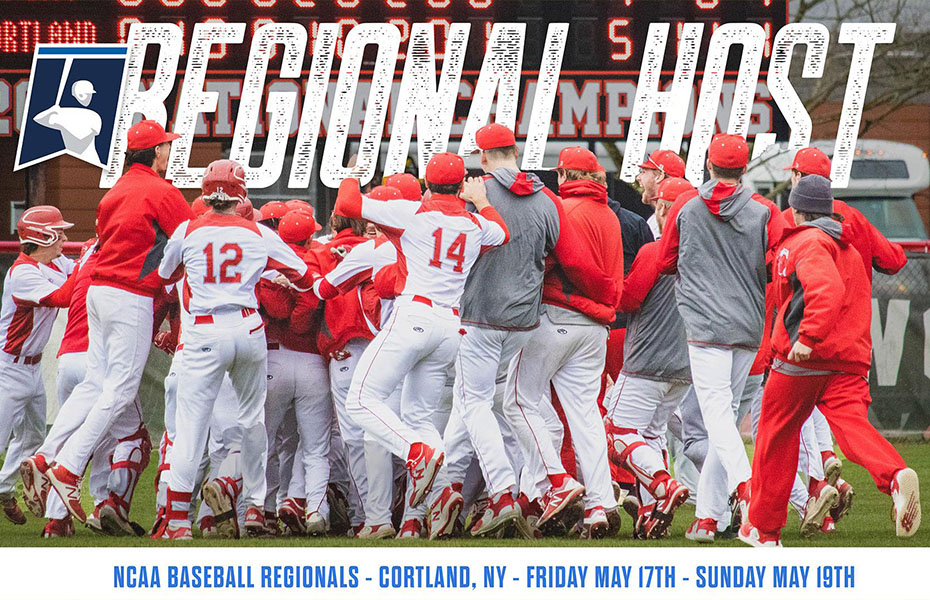 Cortland Earns 31st Straight NCAA Baseball Berth Red Dragons to Host Four-Team Regional May 17-19 at Wallace Field