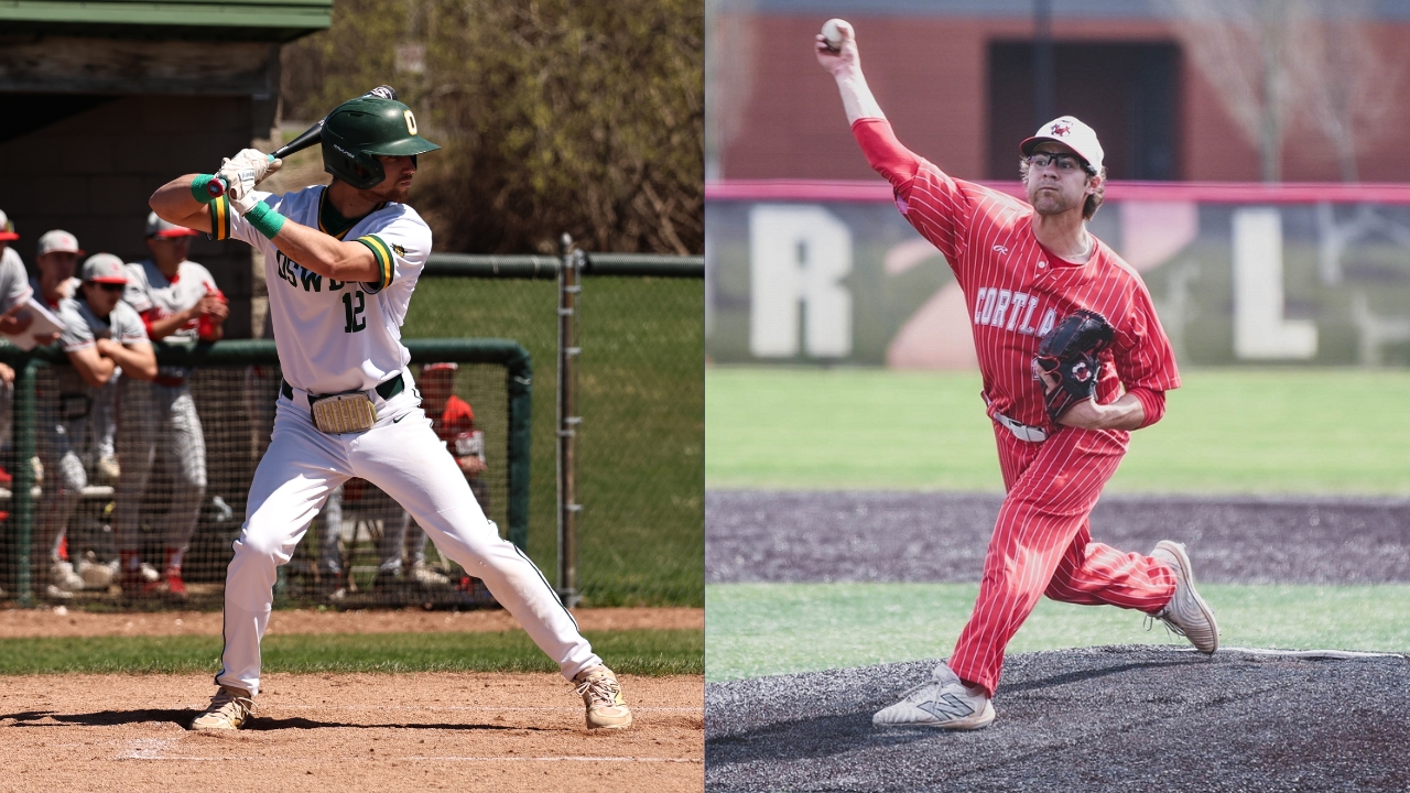 Winchester and Hanson Take Home SUNYAC Baseball Athlete of the Week Honors