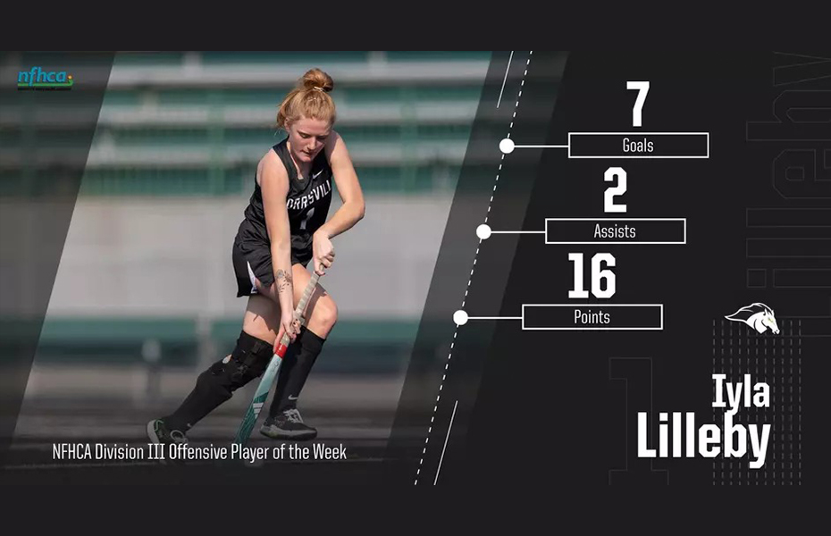 Morrisville's Lilleby named NFHCA Division III Offensive Player of the Week