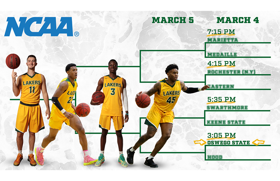 No. 17 Lakers Draw Hood to Open NCAA's on Friday