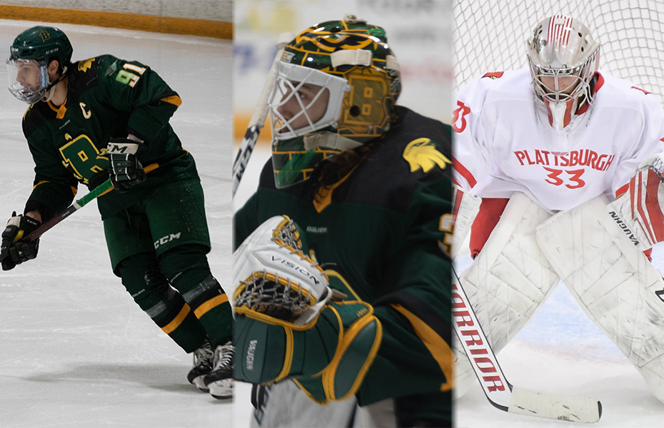 Romeo, Egbert and Del Tufo Honored with PrestoSports Ice Hockey Weekly Awards