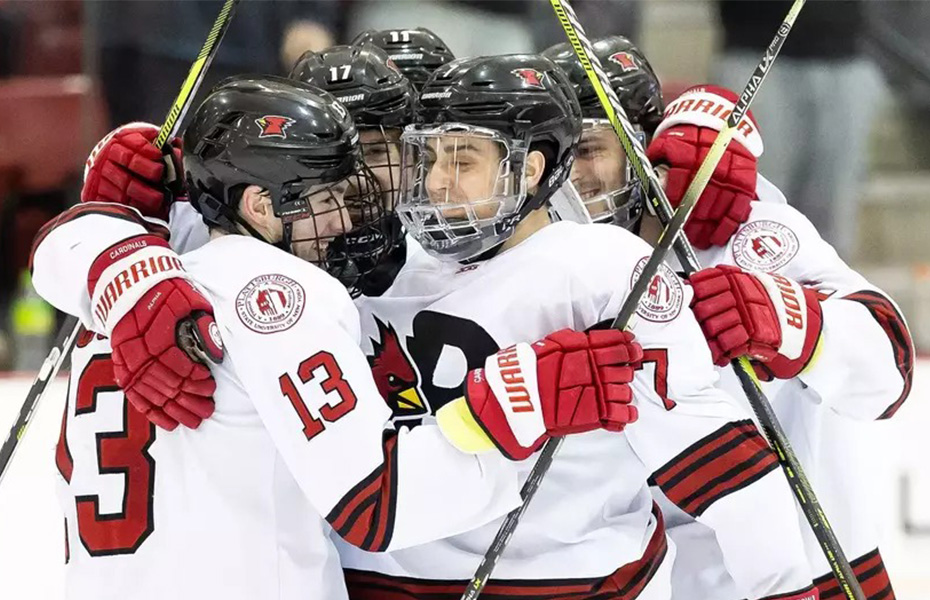 Fourth-Seeded Plattsburgh Men's Ice Hockey Erases Three-Goal Deficit to Win 5-3 Over Fifth-Seeded Potsdam in SUNYAC First Round