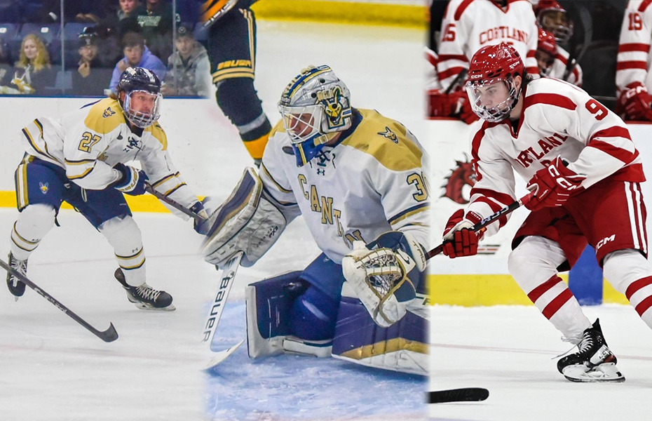 Schoner, Hopkins and Humphrey Take SUNYAC Men's Ice Hockey Weekly Honors