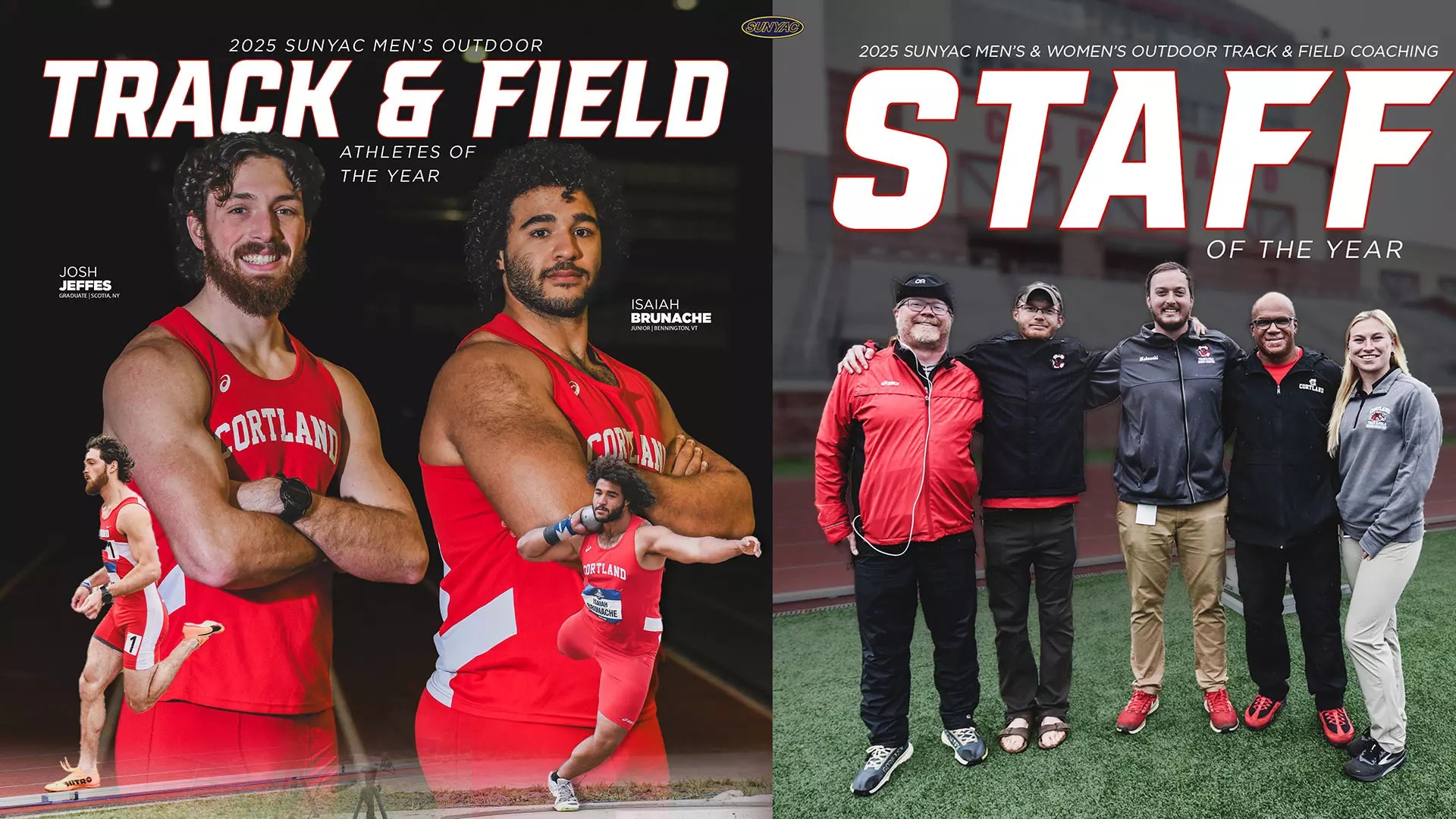 Cortland's Isaiah Brunache and Steve Patrick Earn USTFCCCA Niagara Region Men&rsquo;s Outdoor Track and Field Awards