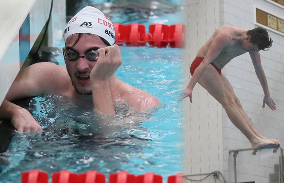 Bernhardt and Messon Named SUNYAC Men's Swimmer and Diver of the Week