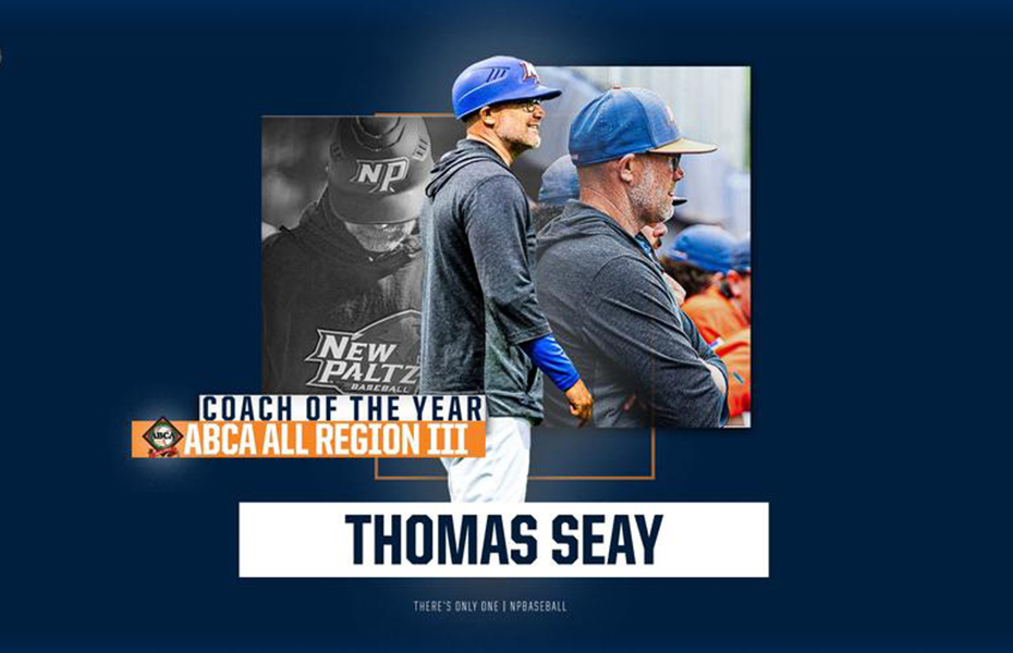 New Paltz Baseball Coach Thomas Seay Named ABCA Region III Coach of the Year