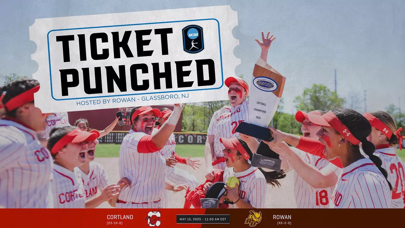Cortland Softball Heading to Rowan for NCAA Four-Team Regional May 15-17