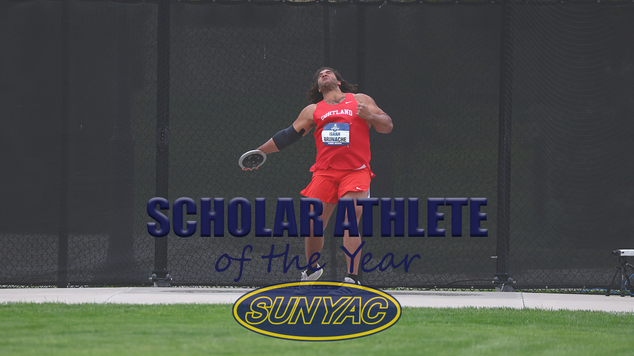 Isaiah Brunache Voted SUNYAC Men's Outdoor Track & Field Scholar Athlete of the Year for Third Time
