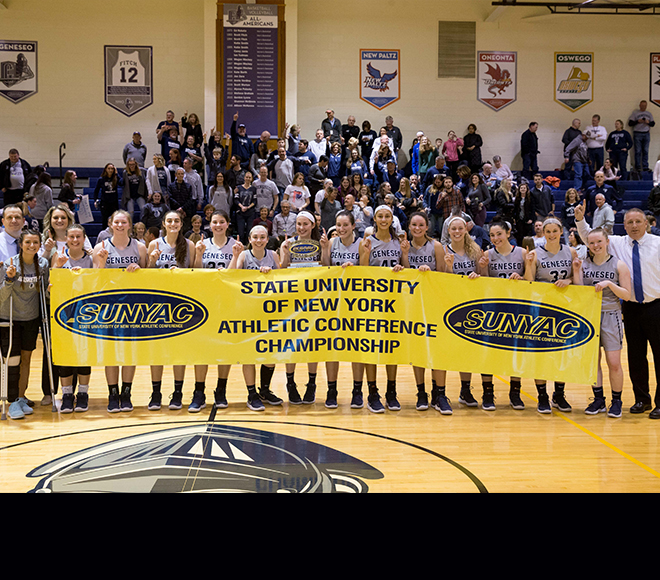 Knights top the Red Dragons as Geneseo wins SUNYAC Women's Basketball Championship