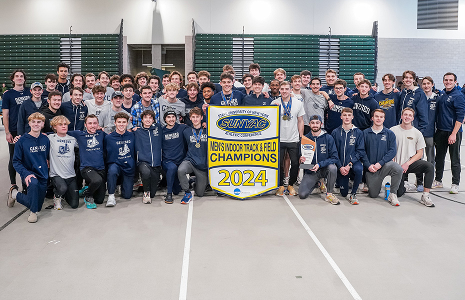 Geneseo Wins 2024 SUNYAC Men's Indoor Track & Field Championship