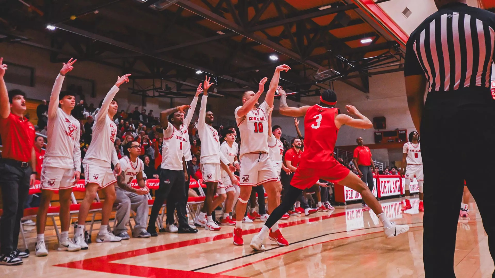 Six Double-Figure Scorers Lead Cortland Past Plattsburgh, 96-71, in SUNYAC Men's Basketball Semifinals