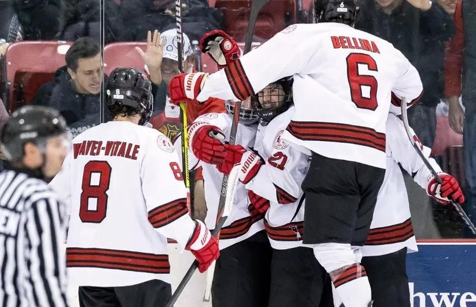 Sacratini's Overtime Winner Helps Fourth-SeededPlattsburgh Men's Ice Hockey Erase a Three-Goal, Third Period Deficit to Take Down Top-Seeded and 12th-Ranked Cortland