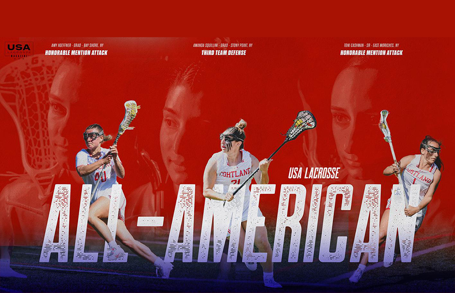 Three Cortland Players Named to USA Lacrosse Women's All-America Team
