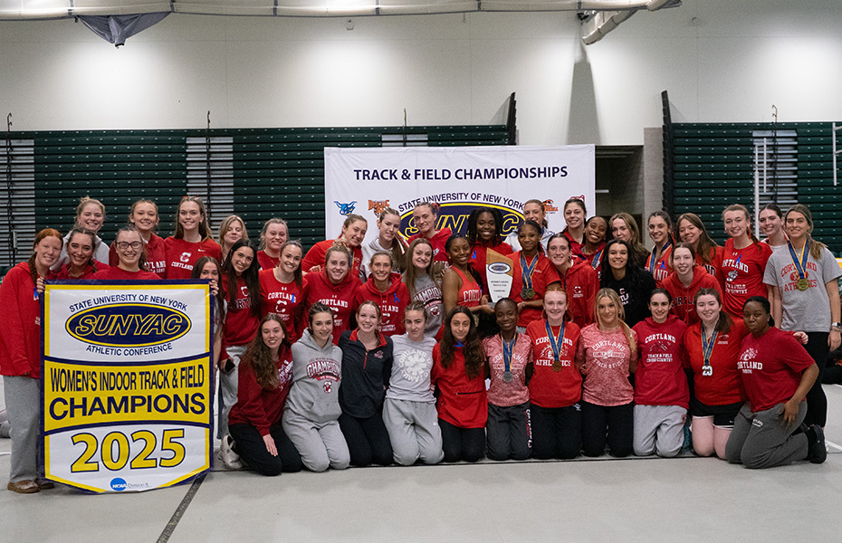 Cortland Wins 2025 SUNYAC Women's Indoor Track & Field Championship
