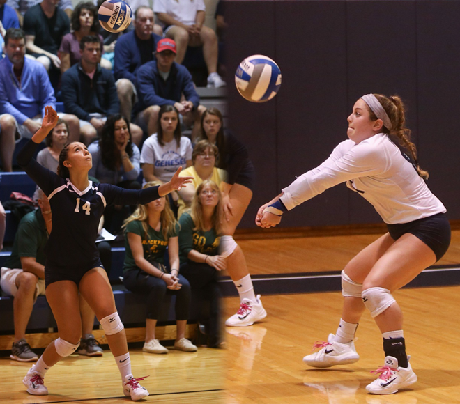 Geneseo's Cergol and Mendelsohn picked as Women's Volleyball Athletes of the Week