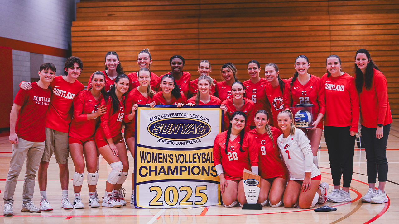 Cortland Lifts SUNYAC Women's Volleyball Championship Trophy for Fifth Consecutive Year